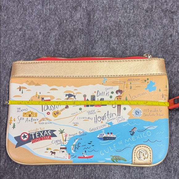 Spartina 449 Red and Gold Zippered Pouch - Picture 4 of 7